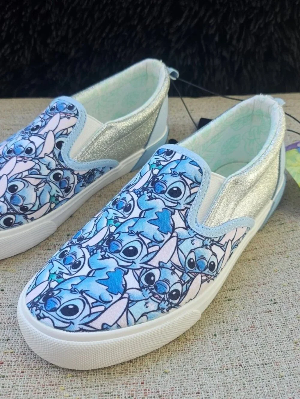 Disney Stitch Girl Shoes Loafer Slip On Blue Size 4US 36 EU NWT - Picture 3 of 8